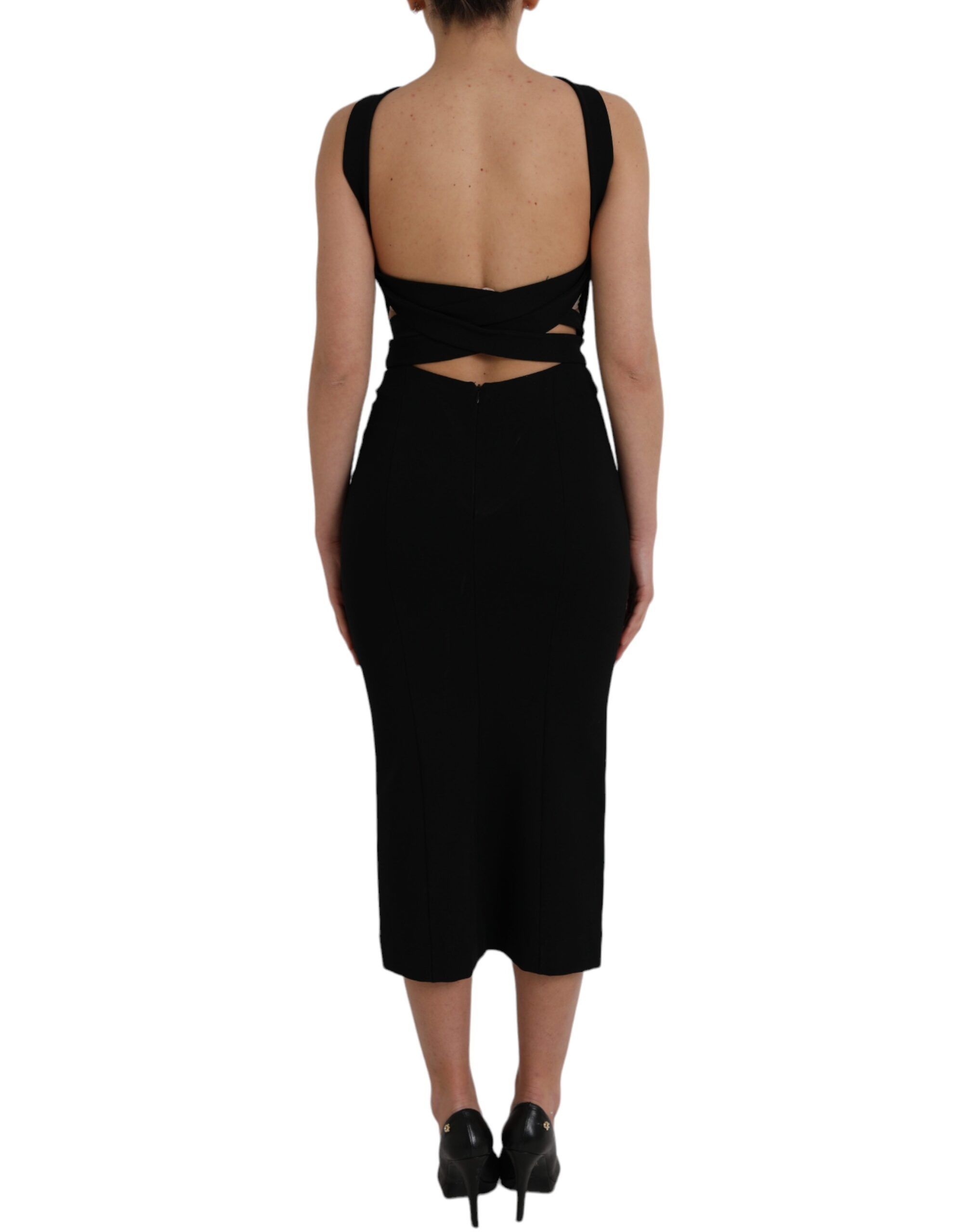 Sheath Halter Sleeveless Midi Women's Dress - Dolce & Gabbana - Modalova