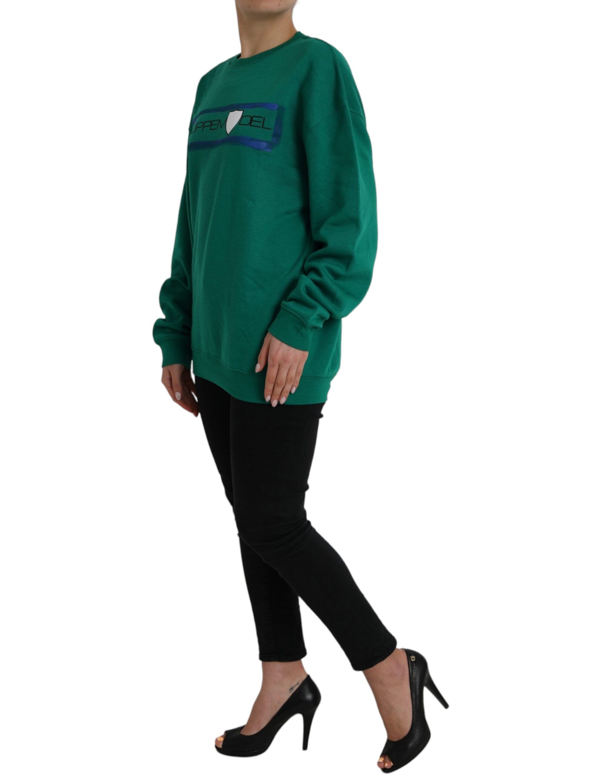 Cotton Logo Print Long Sleeves Pullover Women's Sweater - Philippe Model - Modalova