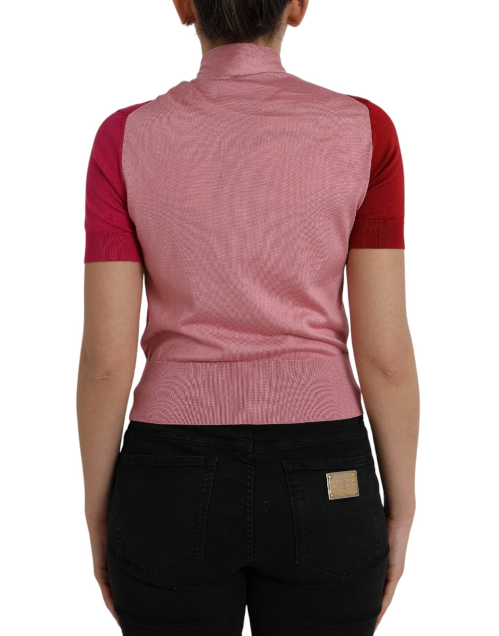 Short Sleeves Pullover Ascot Collar Women's Top - Dolce & Gabbana - Modalova