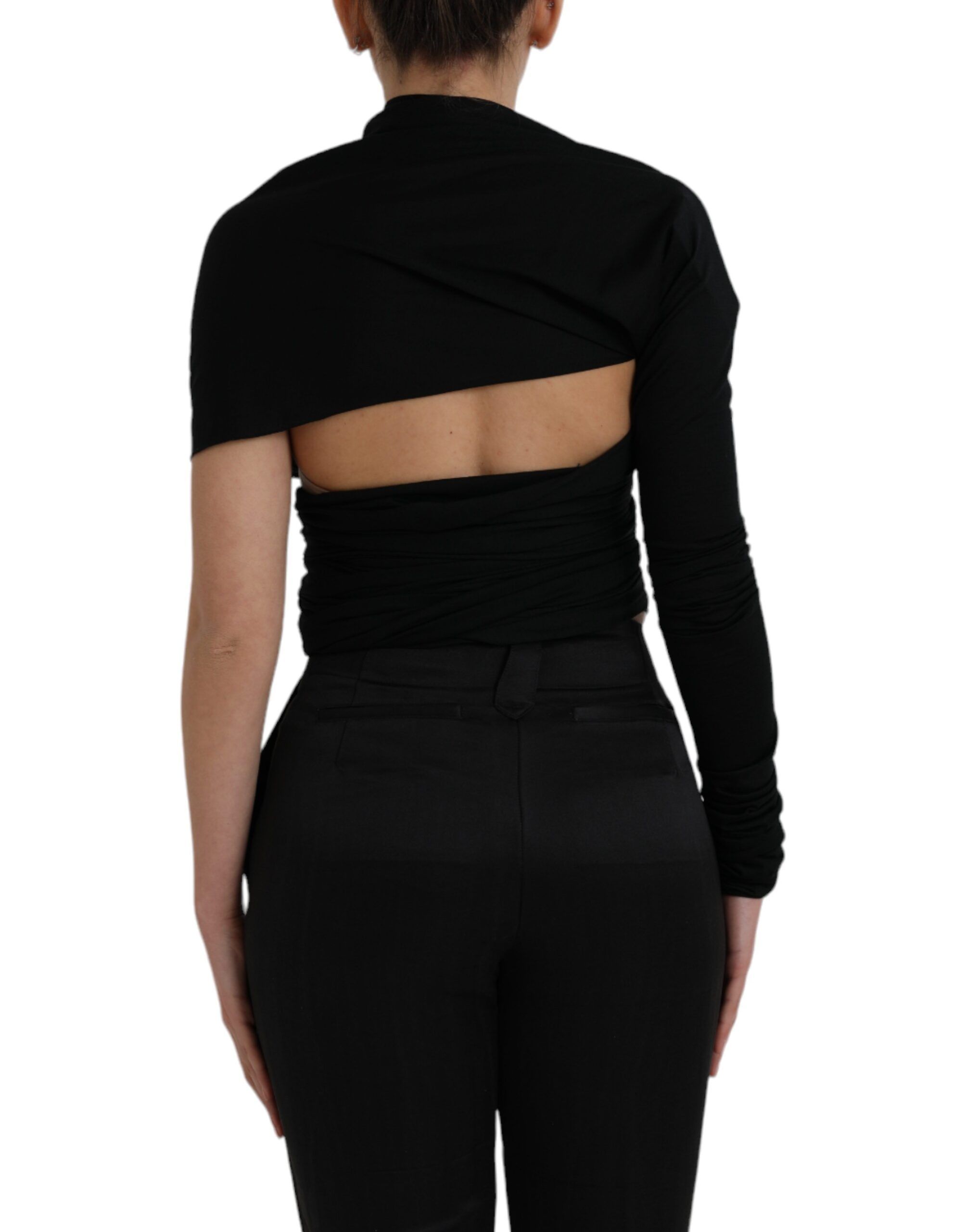 Wool Cutout Asymmetric Long Sleeve Women's Top - Dolce & Gabbana - Modalova