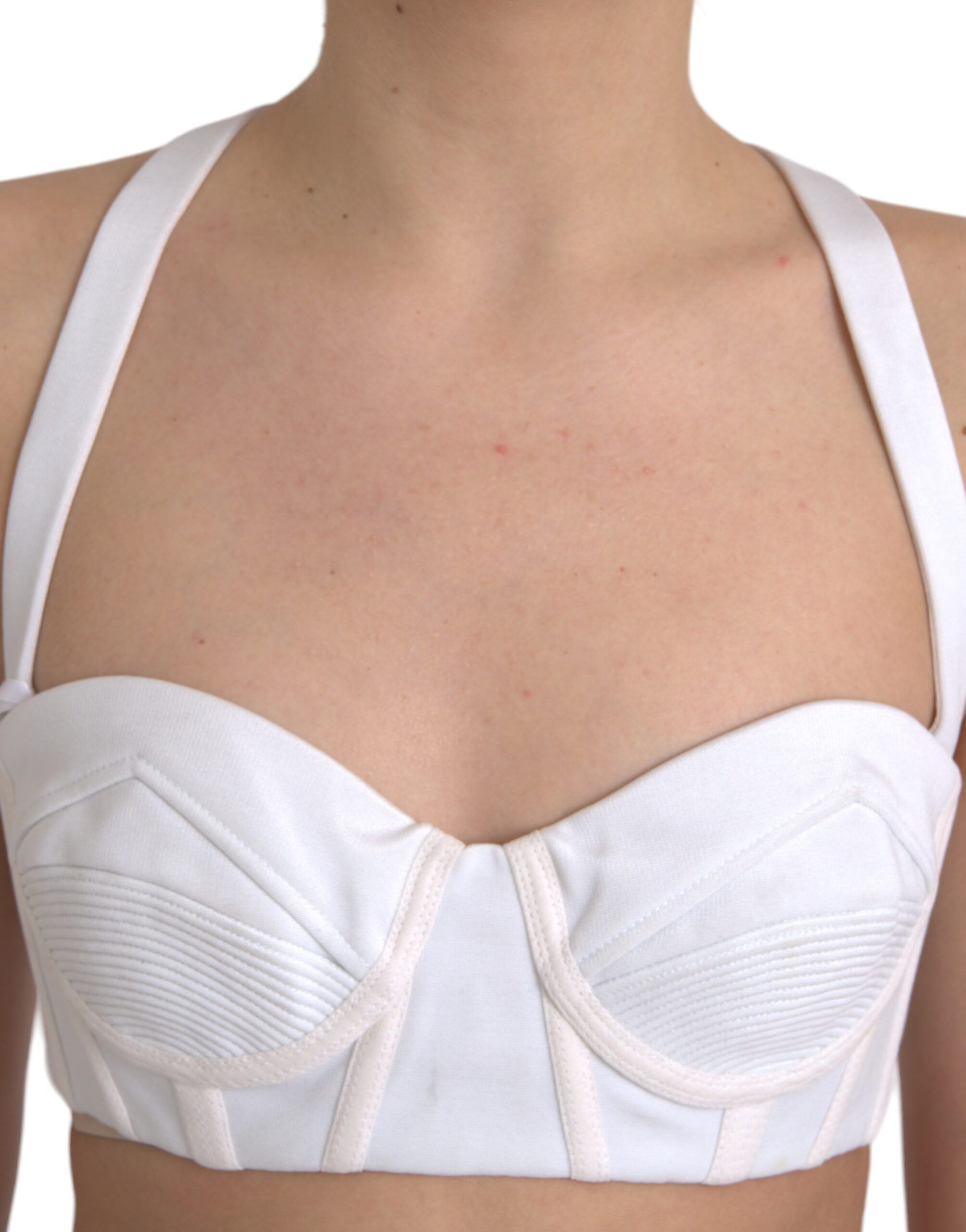 Viscose Bustier Sleeveless Cropped Women's Top - Versace - Modalova