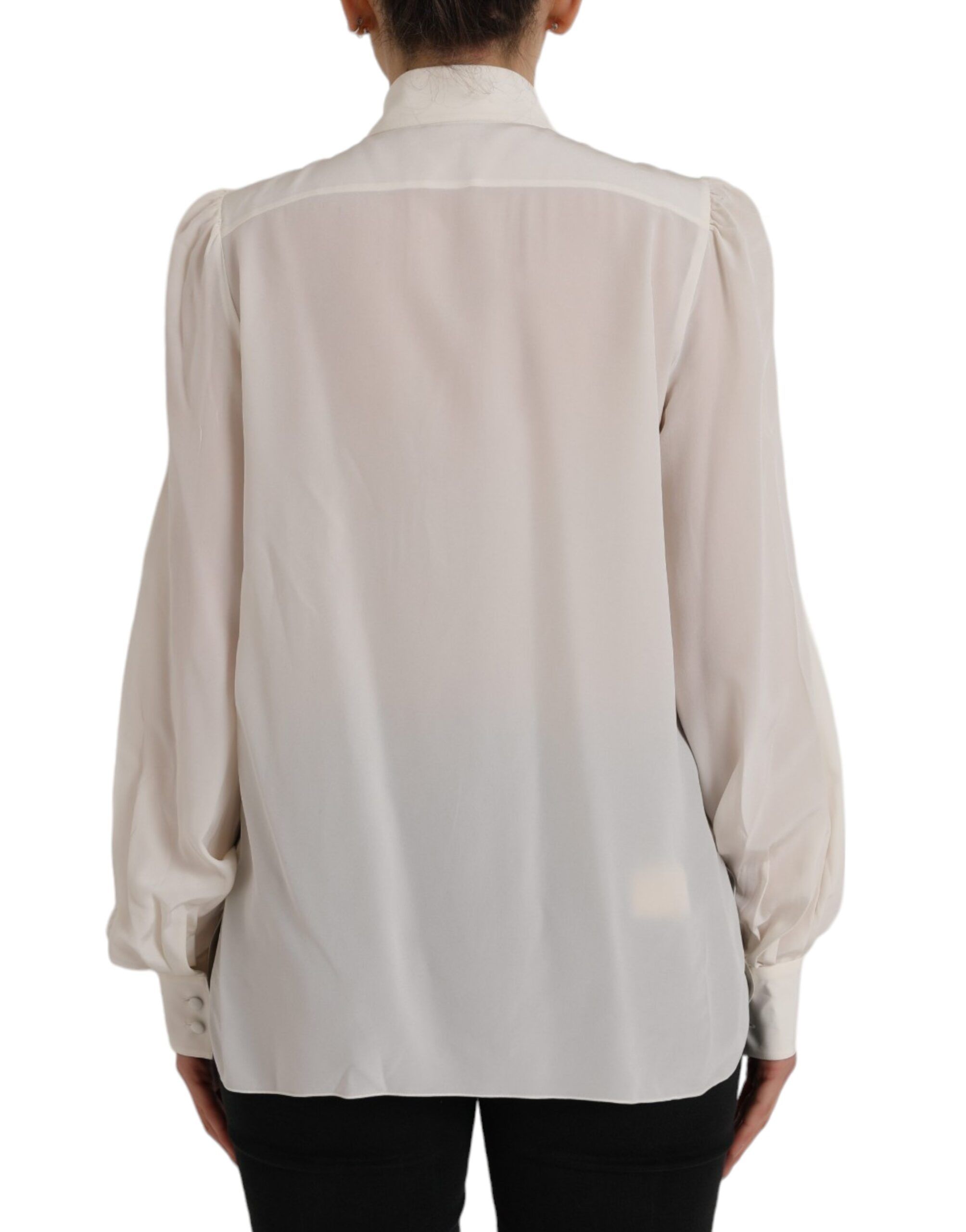 Long Sleeve Button Down Blouse Women's Top - Dolce & Gabbana - Modalova