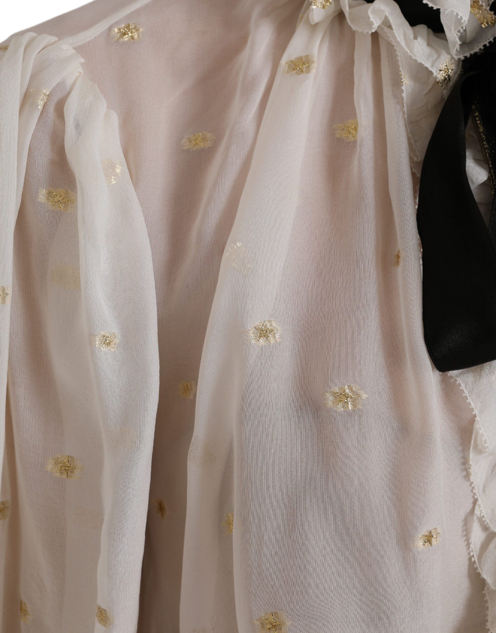 Silk Blend Ascot Collar Blouse Women's Top - Dolce & Gabbana - Modalova