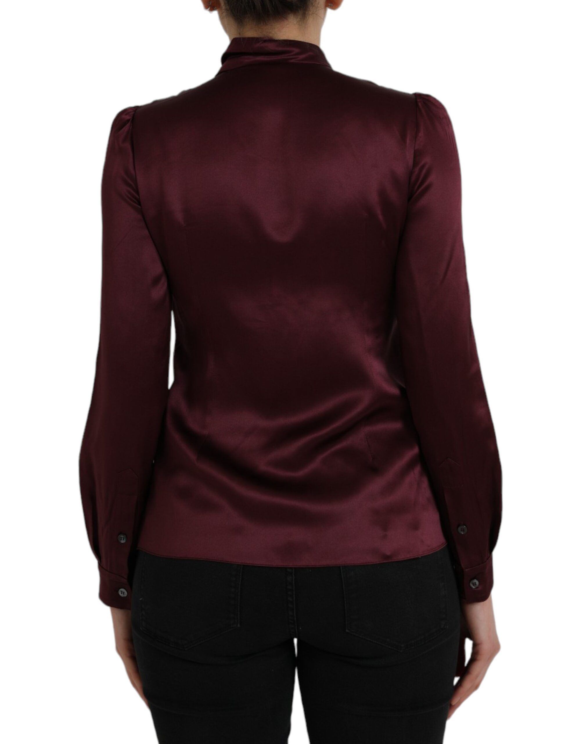 Ascot Collar Long Sleeve Top Women's Blouse - Dolce & Gabbana - Modalova