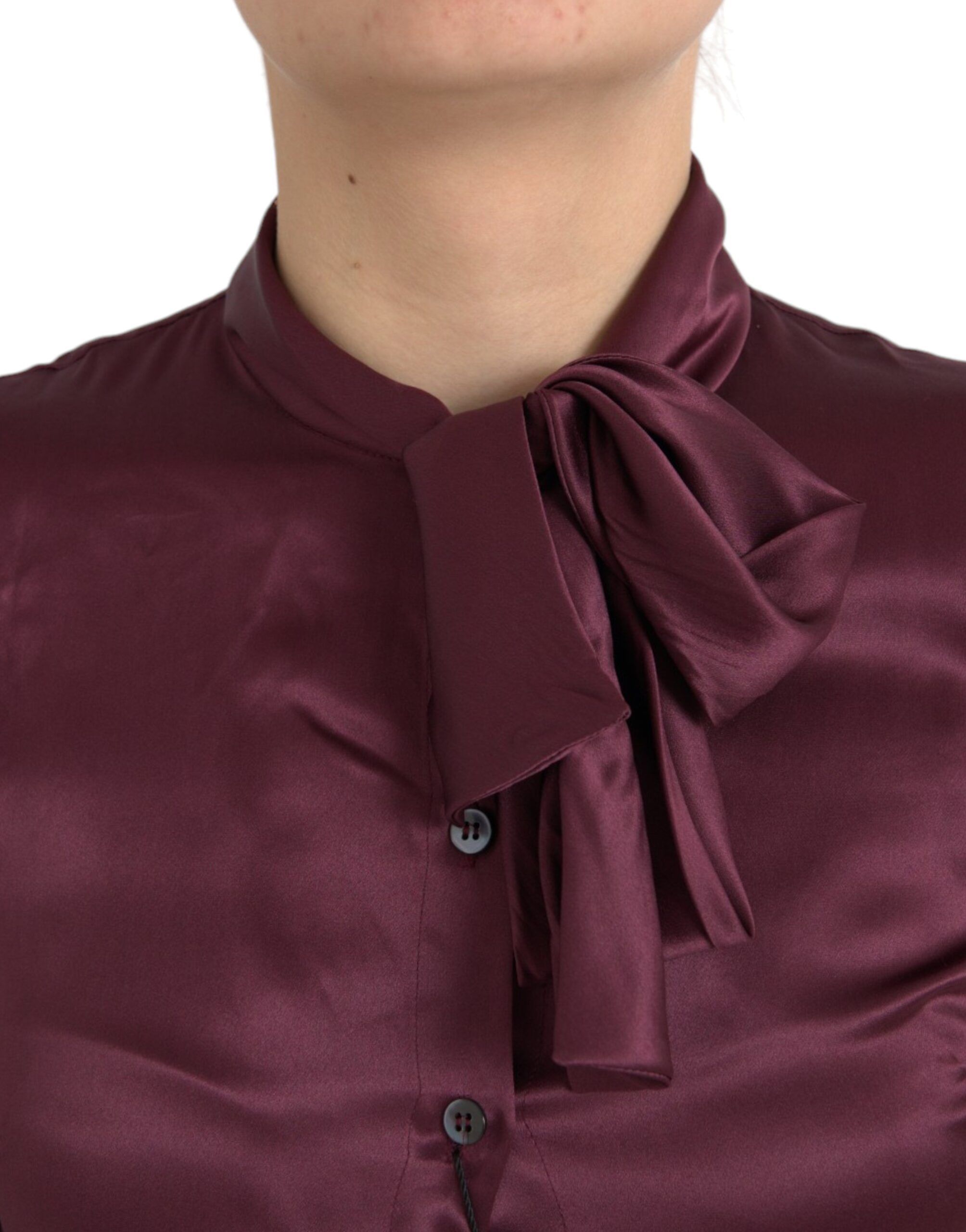 Ascot Collar Long Sleeve Top Women's Blouse - Dolce & Gabbana - Modalova
