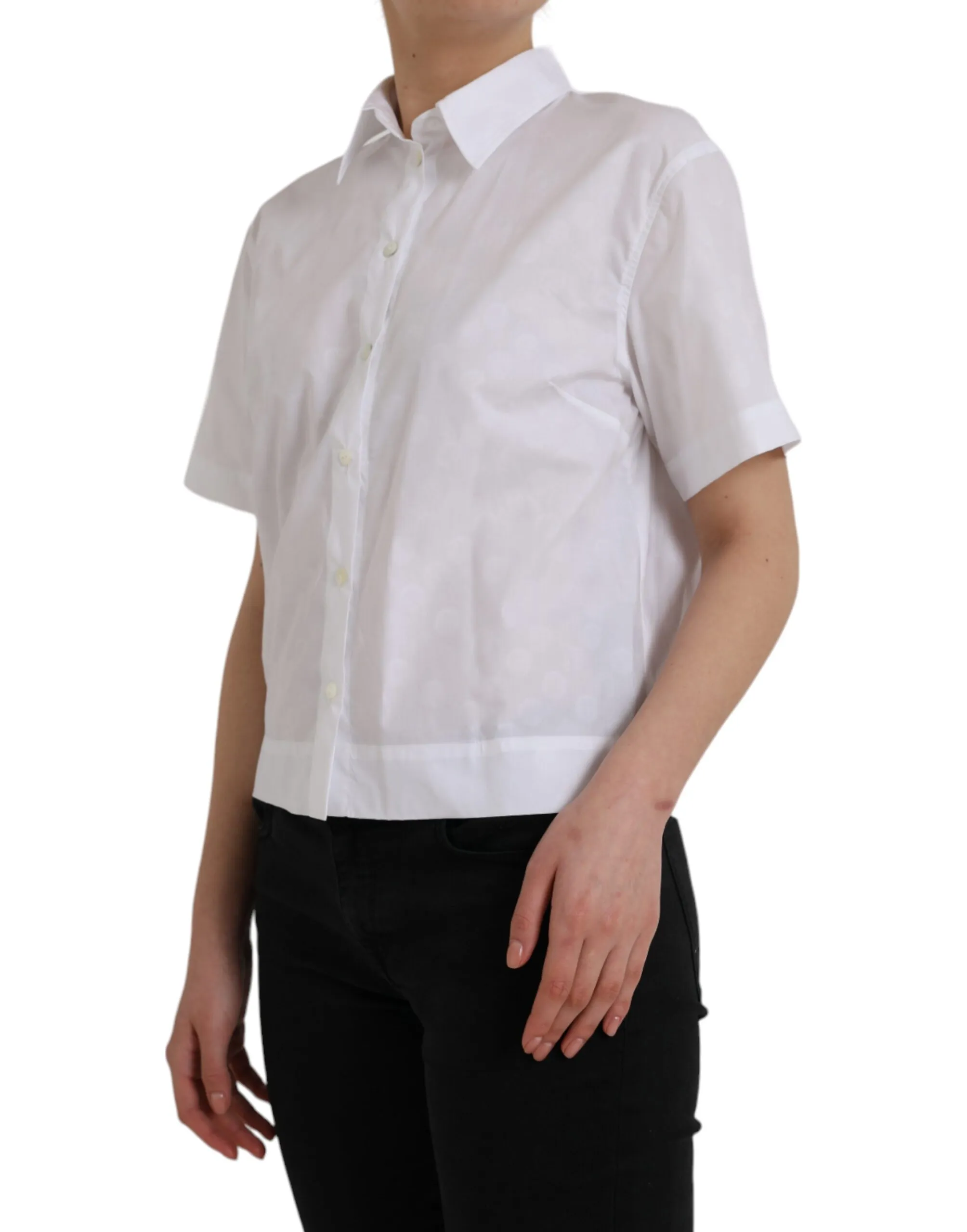 Collared Short Sleeve Polo Shirt Women's Top - Dolce & Gabbana - Modalova