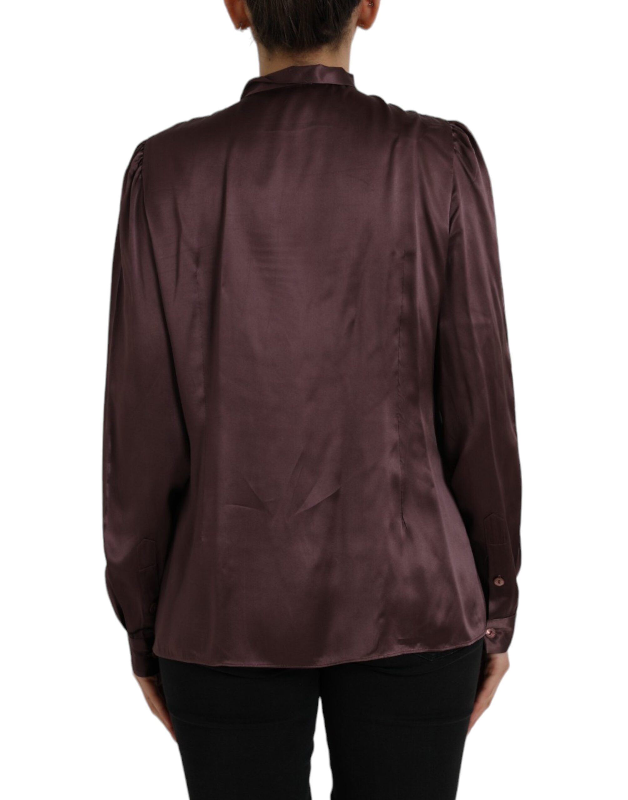 Ascot Collar Long Sleeve Top Women's Blouse (Pre-Owned) - Dolce & Gabbana - Modalova