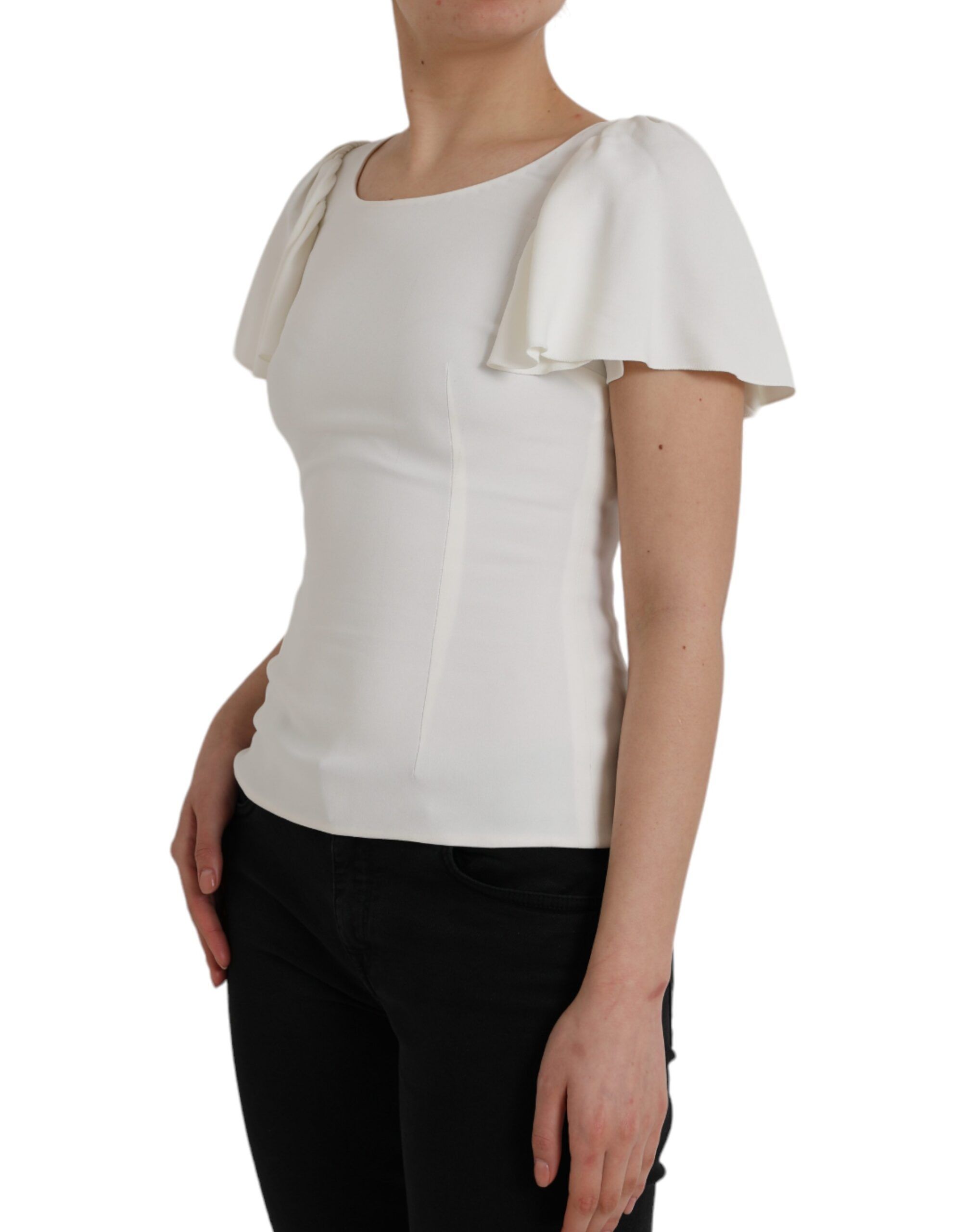 Viscose Round Neck Short Sleeves Women's Top (Pre-Owned) - Dolce & Gabbana - Modalova