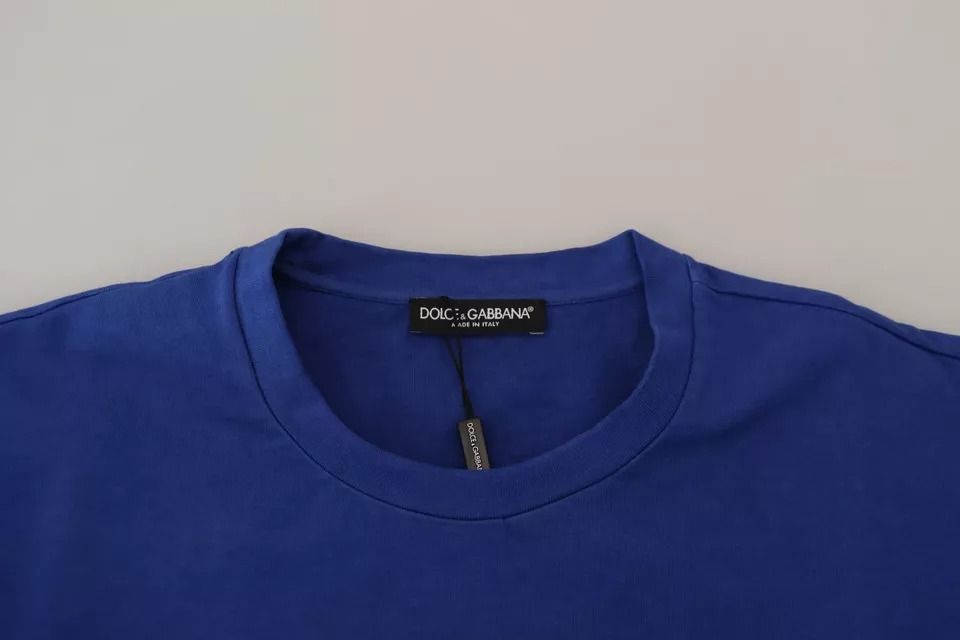 Logo Print Crewneck Cotton Men's T-shirt (Pre-Owned) - Dolce & Gabbana - Modalova