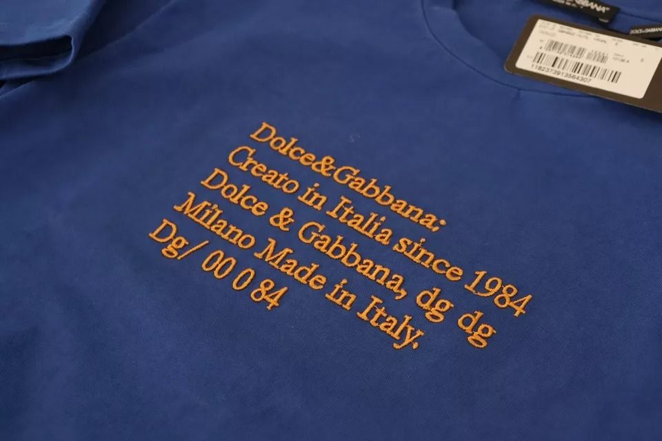 Logo Print Crewneck Cotton Men's T-shirt (Pre-Owned) - Dolce & Gabbana - Modalova