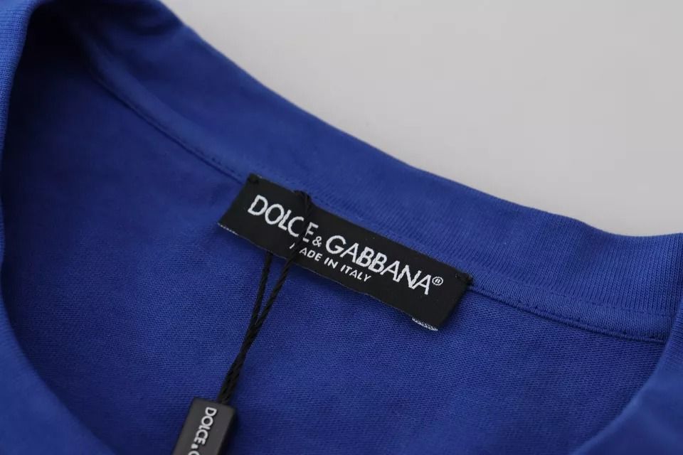 Logo Print Crewneck Cotton Men's T-shirt (Pre-Owned) - Dolce & Gabbana - Modalova