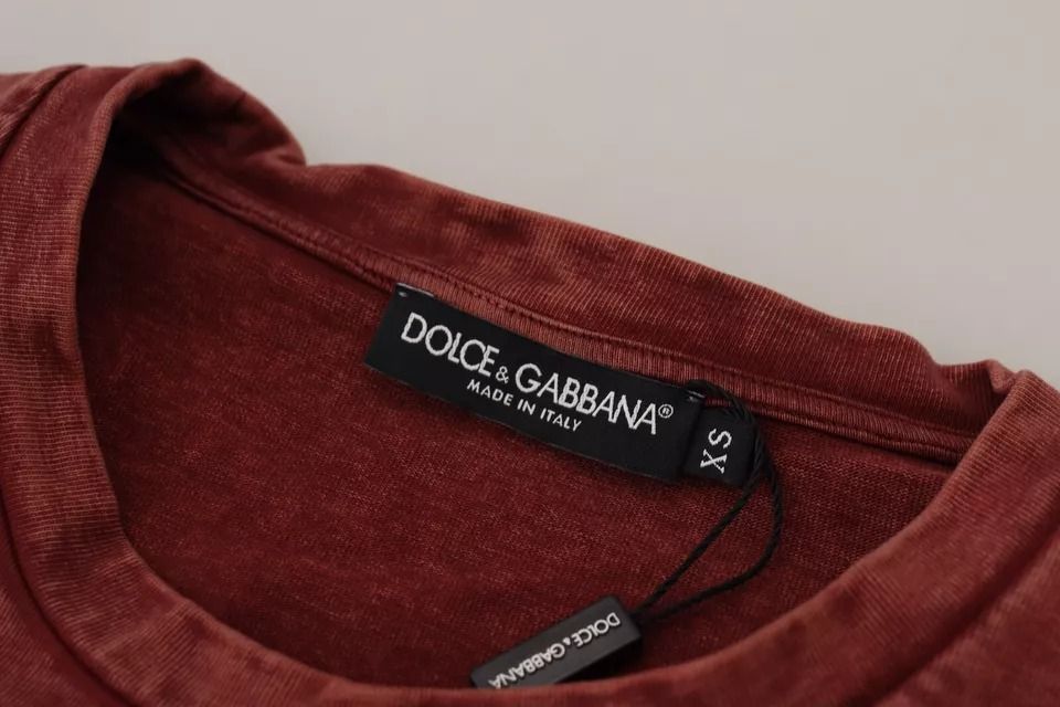Printed Crewneck Tee Cotton Men's T-shirt (Pre-Owned) - Dolce & Gabbana - Modalova