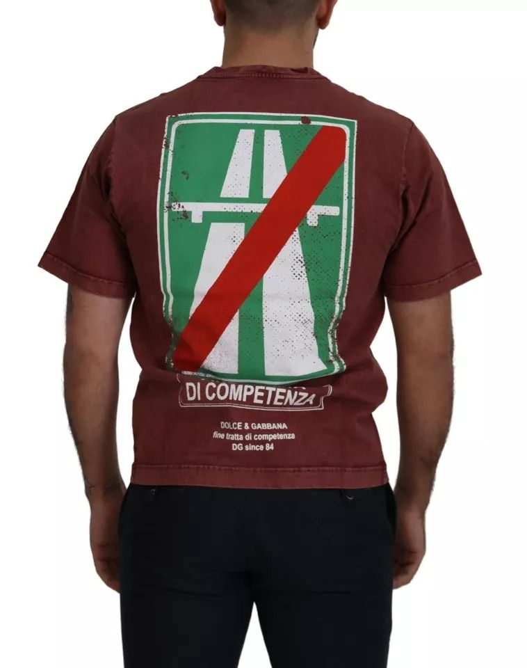 Printed Crewneck Tee Cotton Men's T-shirt (Pre-Owned) - Dolce & Gabbana - Modalova