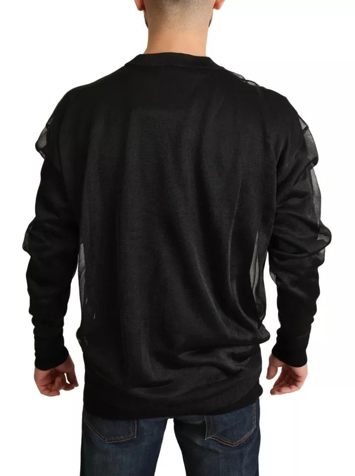Logo Crewneck Long Sleeve Pullover Men's Sweater (Pre-Owned) - Dolce & Gabbana - Modalova