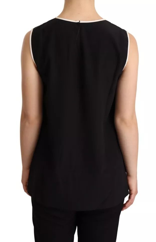 Silk Eleganza Print Sleeveless Tank Women's Top (Pre-Owned) - Dolce & Gabbana - Modalova