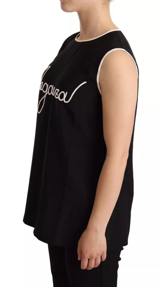 Silk Eleganza Print Sleeveless Tank Women's Top (Pre-Owned) - Dolce & Gabbana - Modalova