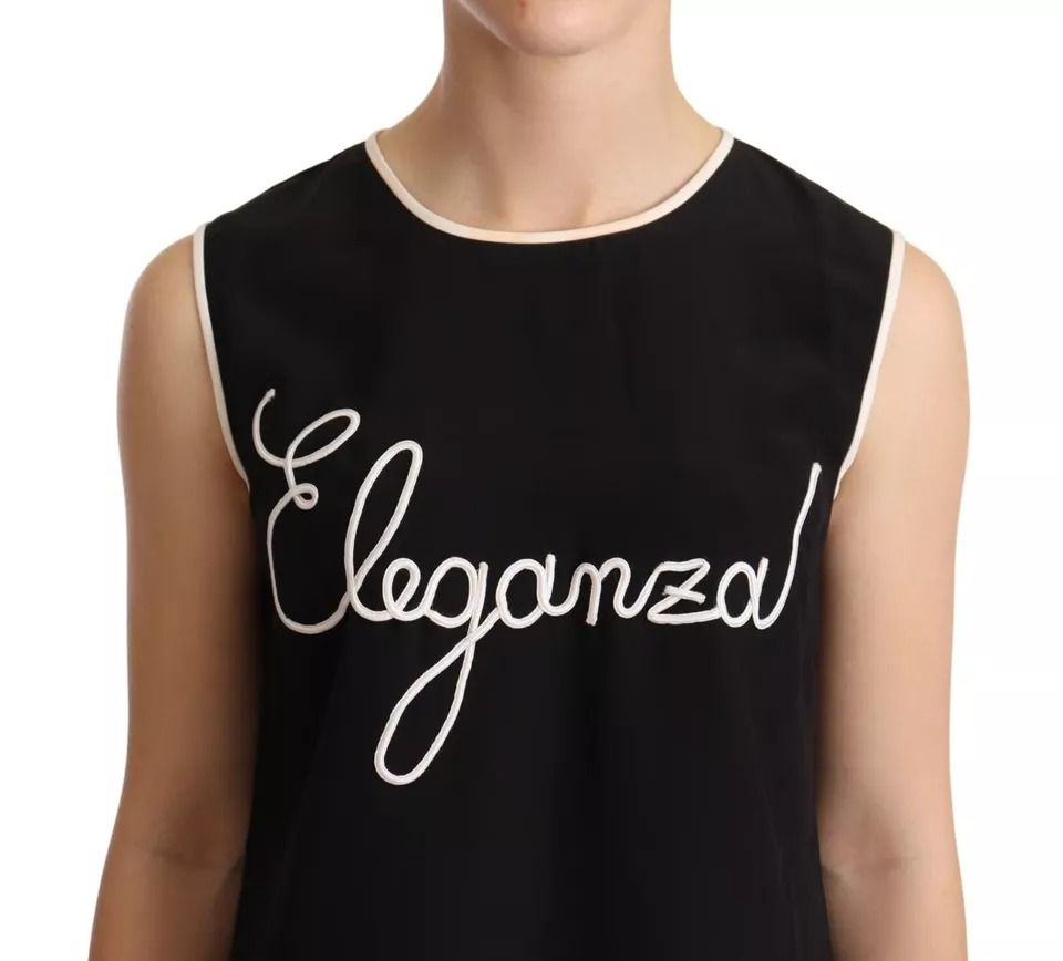 Silk Eleganza Print Sleeveless Tank Women's Top (Pre-Owned) - Dolce & Gabbana - Modalova