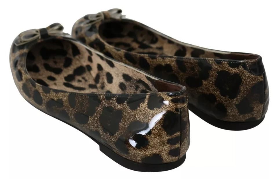 Leopard Ballerina Flats Leather Women's Shoes (Pre-Owned) - Dolce & Gabbana - Modalova