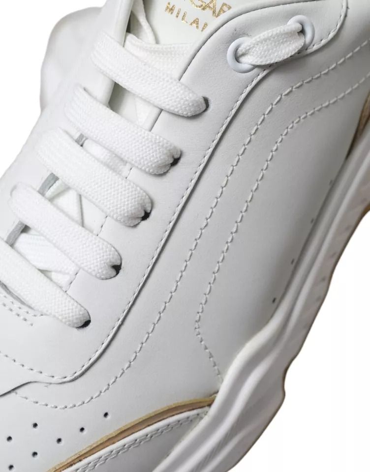 Gold Leather Men Sneakers DAYMASTER Men's Shoes (Pre-Owned) - Dolce & Gabbana - Modalova