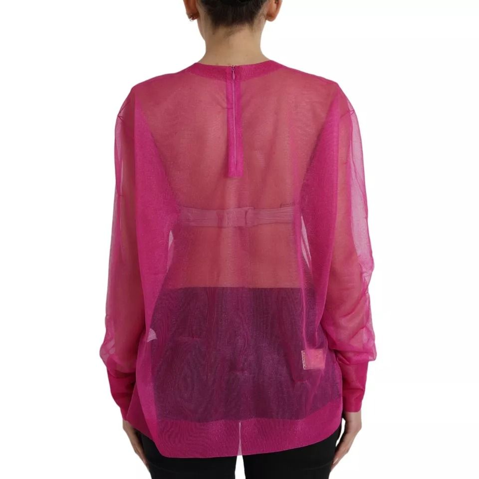 Transparent Crewneck Long Sleeves Women's Top (Pre-Owned) - Dolce & Gabbana - Modalova