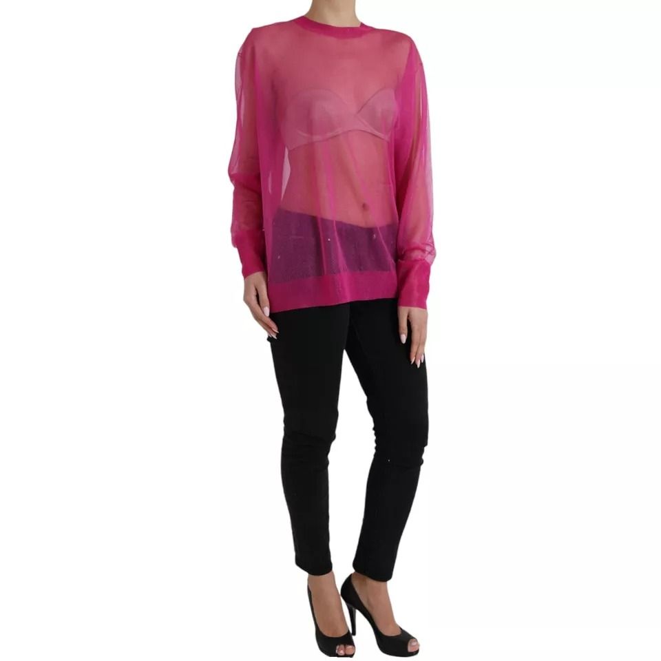 Transparent Crewneck Long Sleeves Women's Top (Pre-Owned) - Dolce & Gabbana - Modalova