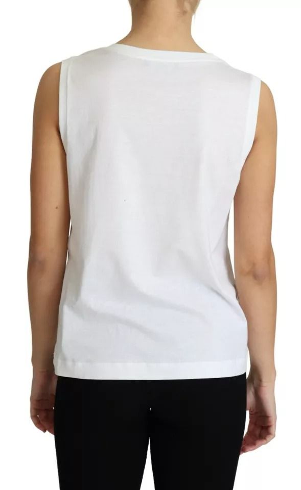 Cotton Heart Applique Sleeveless Tank Women's Top (Pre-Owned) - Dolce & Gabbana - Modalova