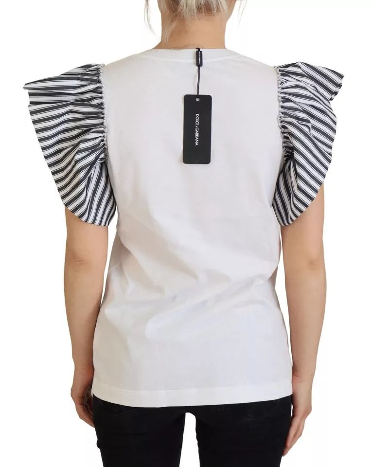 Striped Short Sleeves Pullover Women's Top (Pre-Owned) - Dolce & Gabbana - Modalova