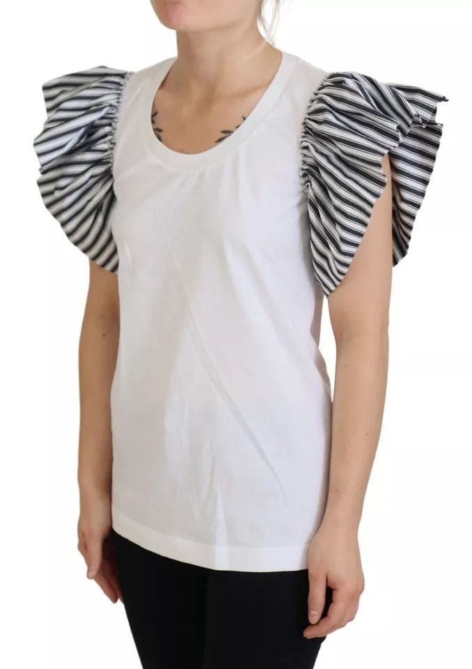 Striped Short Sleeves Pullover Women's Top (Pre-Owned) - Dolce & Gabbana - Modalova