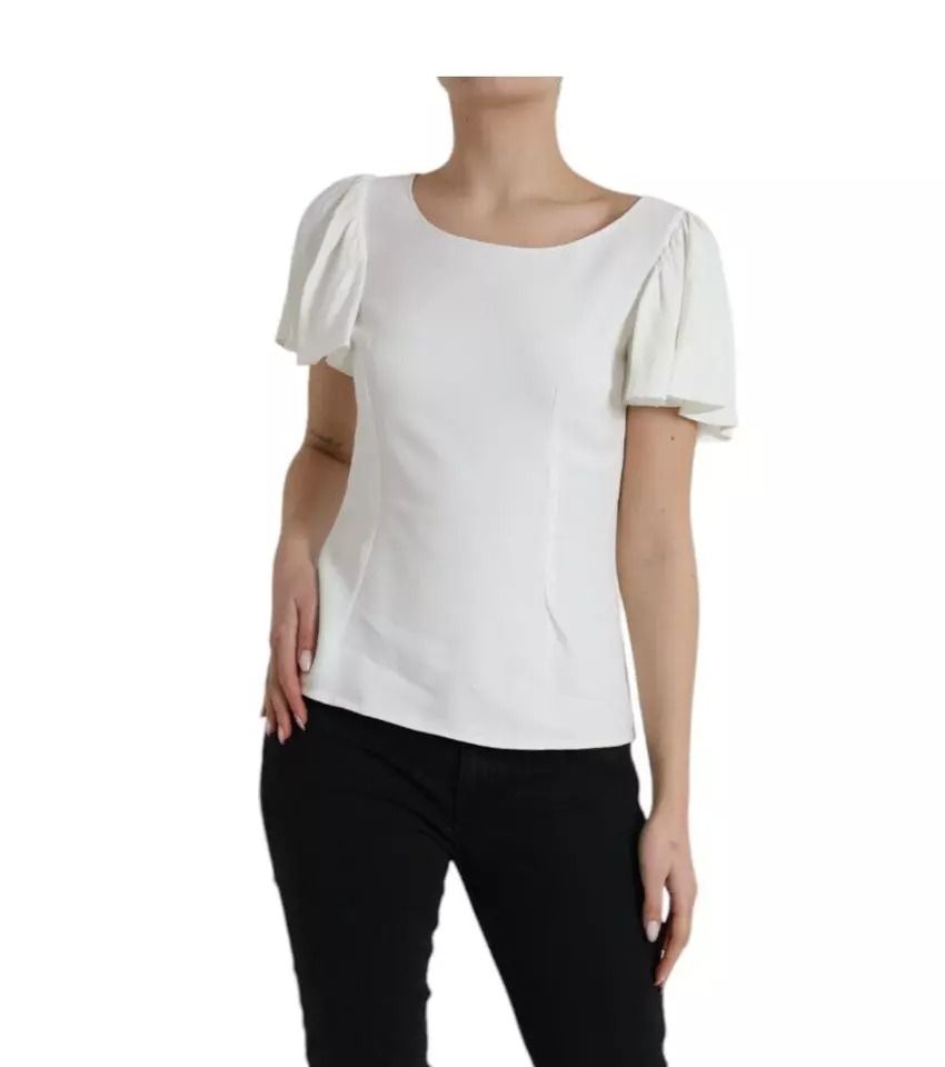 Viscose Round Neck Short Sleeves Women's Top (Pre-Owned) - Dolce & Gabbana - Modalova