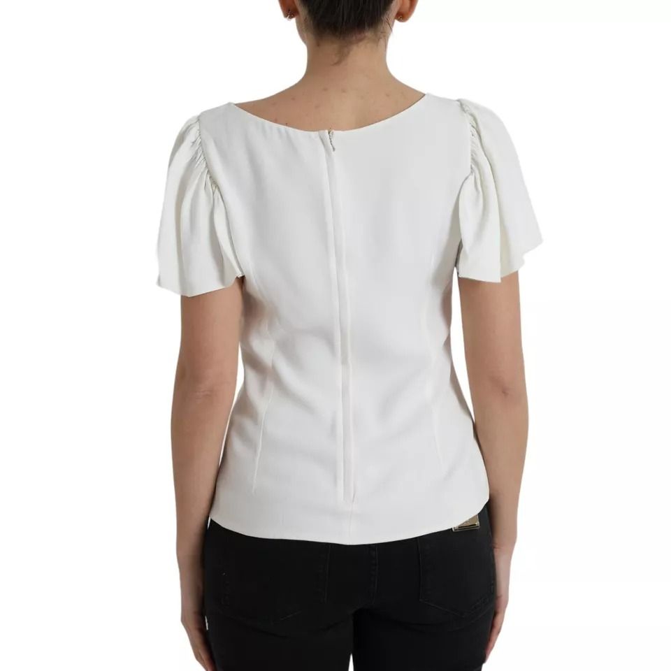 Viscose Round Neck Short Sleeves Women's Top (Pre-Owned) - Dolce & Gabbana - Modalova