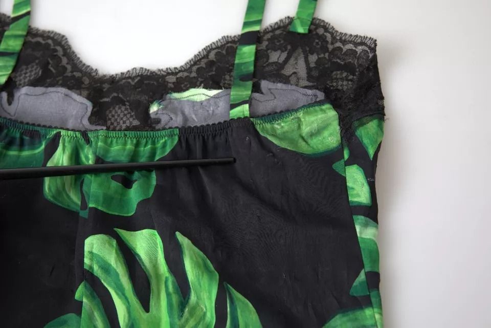 Philodendron Print Silk Camisole Women's Underwear (Pre-Owned) - Dolce & Gabbana - Modalova