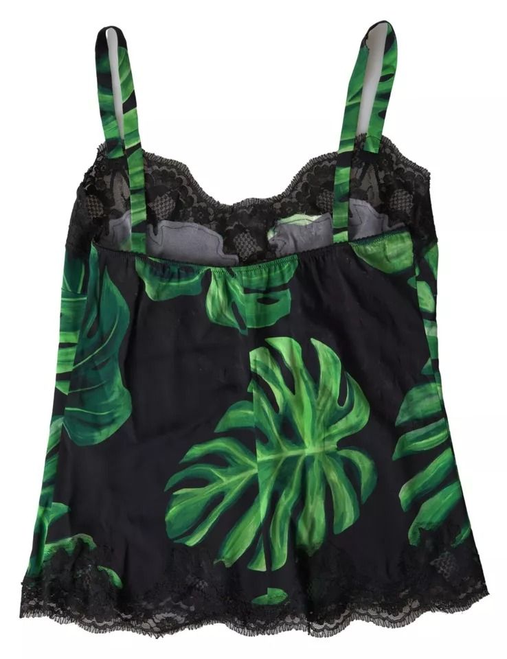 Philodendron Print Silk Camisole Women's Underwear (Pre-Owned) - Dolce & Gabbana - Modalova