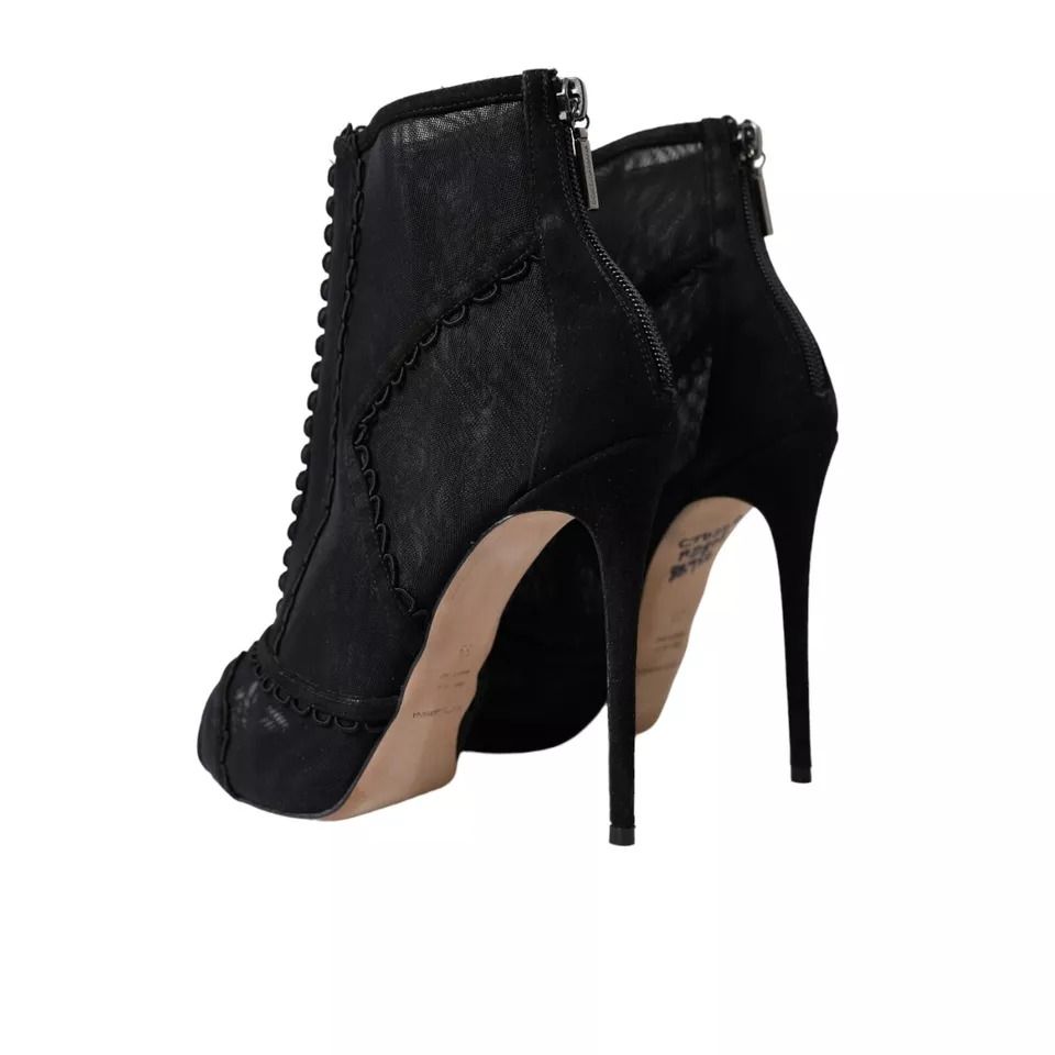Tulle Stiletto Heels Short Boots Women's Shoes (Pre-Owned) - Dolce & Gabbana - Modalova