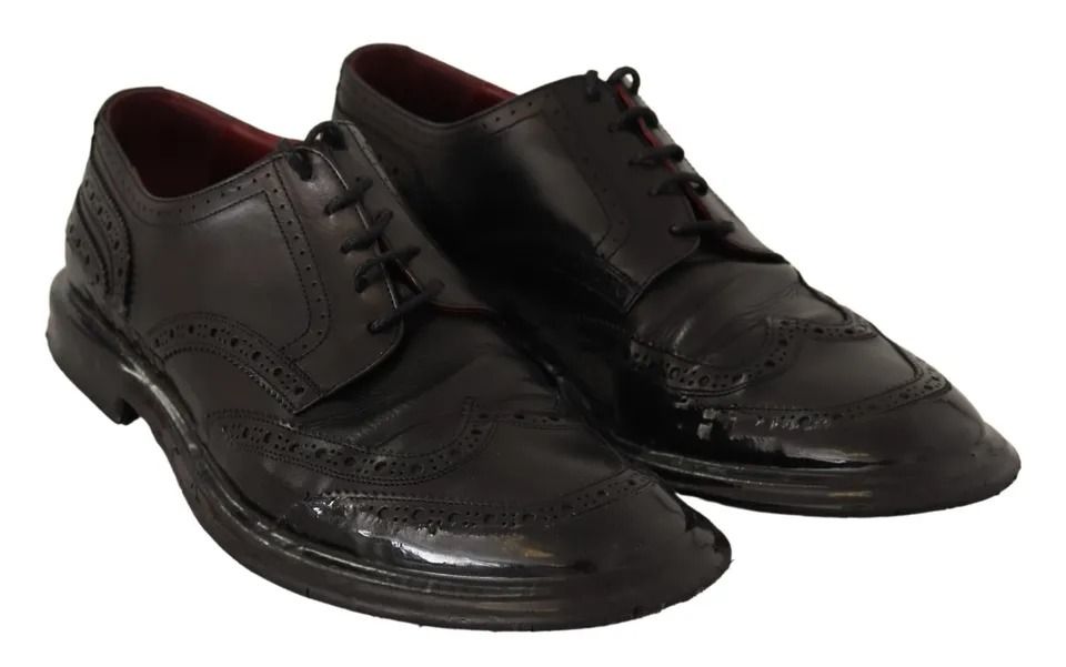 Leather Brogue Oxford Dress Men's Shoes (Pre-Owned) - Dolce & Gabbana - Modalova