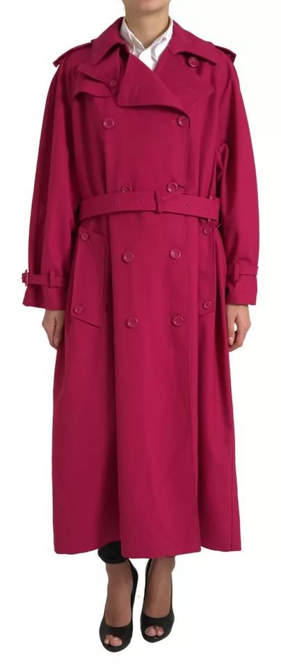 Dark Double Breasted Trench Coat Women's Jacket - Dolce & Gabbana - Modalova