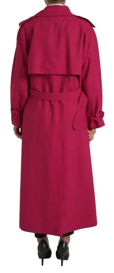 Dark Double Breasted Trench Coat Women's Jacket - Dolce & Gabbana - Modalova