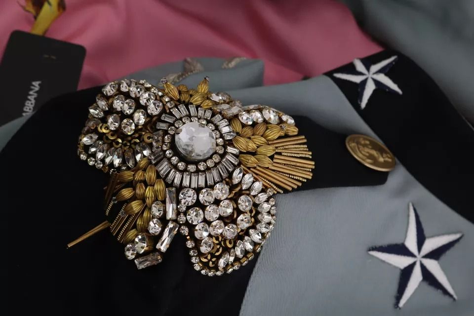 Button Crystal Embellished Cotton Women's Jacket - Dolce & Gabbana - Modalova