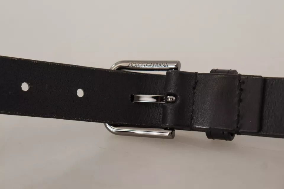 Calf Leather Classic Metal Logo Buckle Men's Belt - Dolce & Gabbana - Modalova