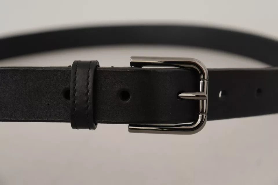Calf Leather Classic Metal Logo Buckle Men's Belt - Dolce & Gabbana - Modalova