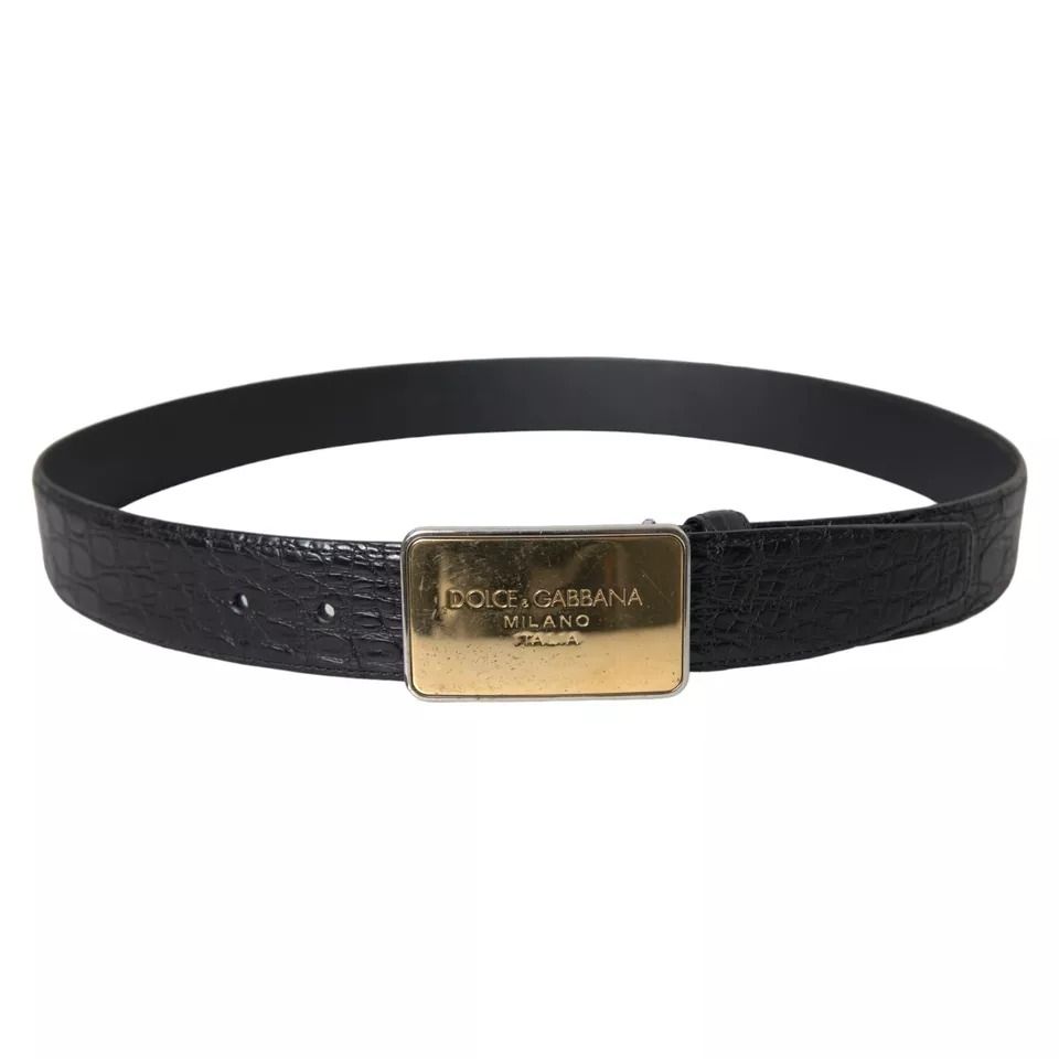 Exotic Leather Gold Metal Buckle Men's Belt (Pre-Owned) - Dolce & Gabbana - Modalova