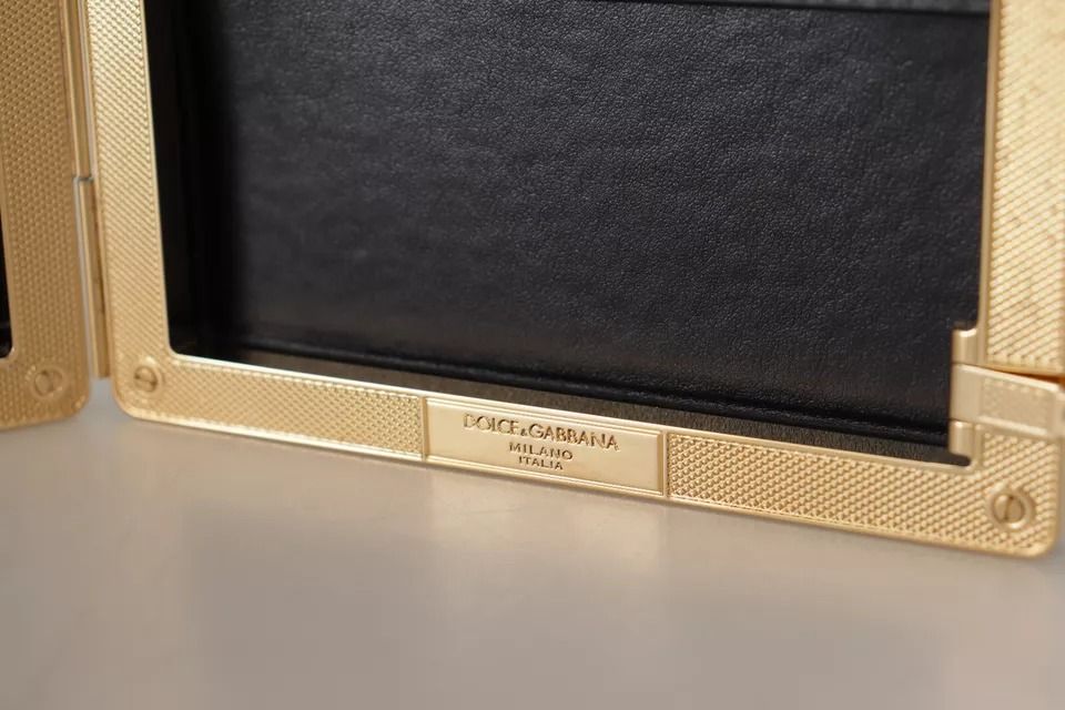 Silk Gold Frame Clutch Evening Party Purse Women's Bag (Pre-Owned) - Dolce & Gabbana - Modalova