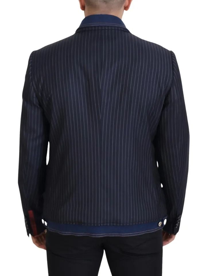 Striped Double Breasted Denim Men's Blazer (Pre-Owned) - Dolce & Gabbana - Modalova