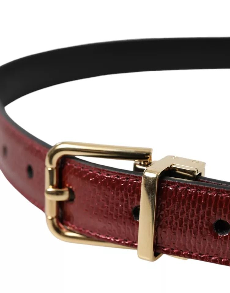 Leather Gold Metal Buckle Men Men's Belt (Pre-Owned) - Dolce & Gabbana - Modalova