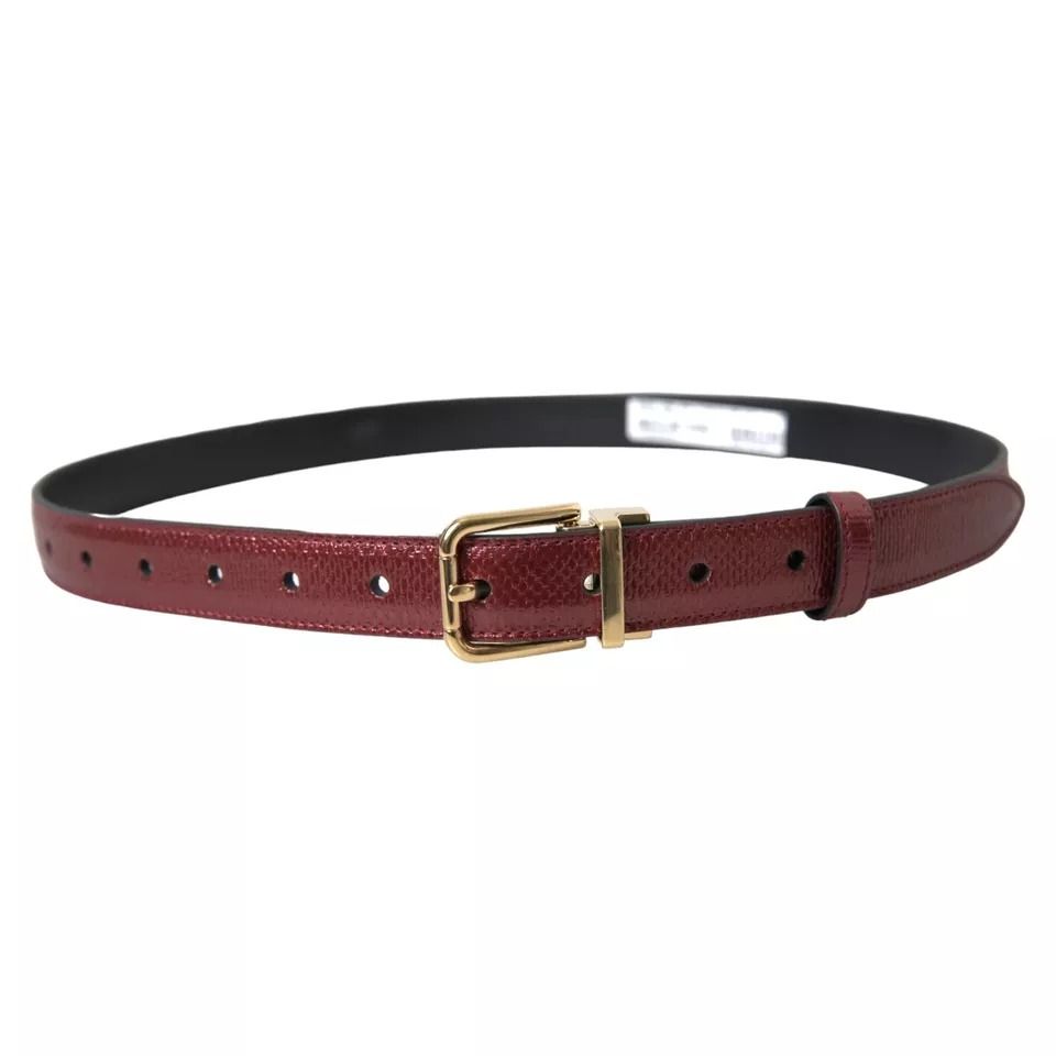 Leather Gold Metal Buckle Men Men's Belt (Pre-Owned) - Dolce & Gabbana - Modalova
