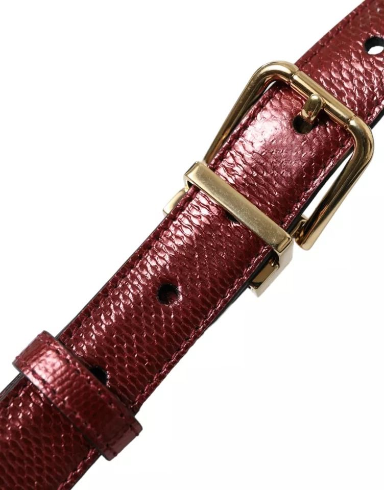 Leather Gold Metal Buckle Men Men's Belt (Pre-Owned) - Dolce & Gabbana - Modalova
