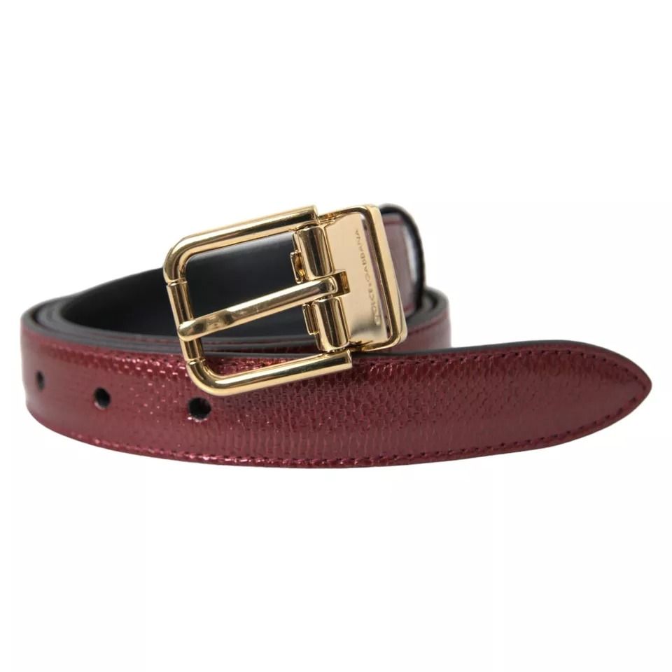 Leather Gold Metal Buckle Men Men's Belt (Pre-Owned) - Dolce & Gabbana - Modalova