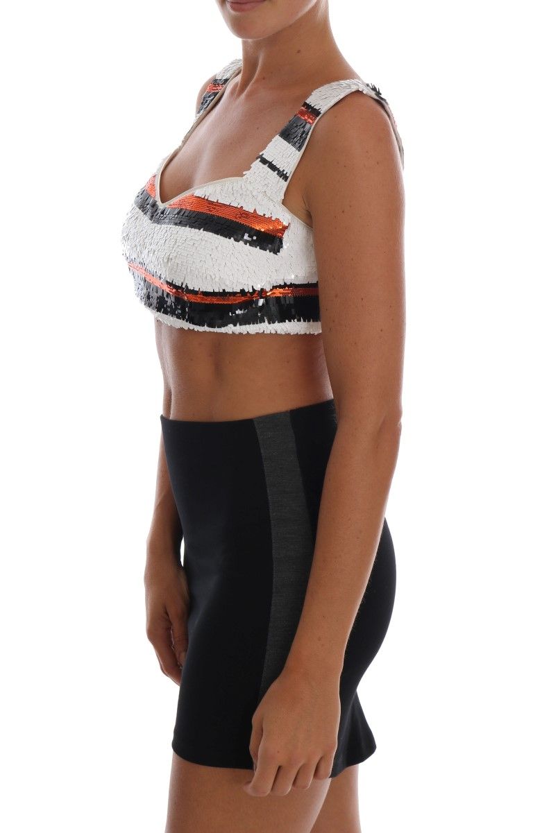 Sequined Stretch Bustier Women's Top - Dolce & Gabbana - Modalova