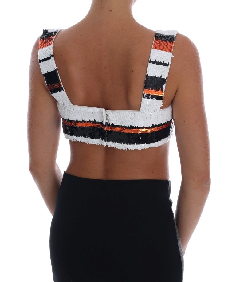 Sequined Stretch Bustier Women's Top - Dolce & Gabbana - Modalova
