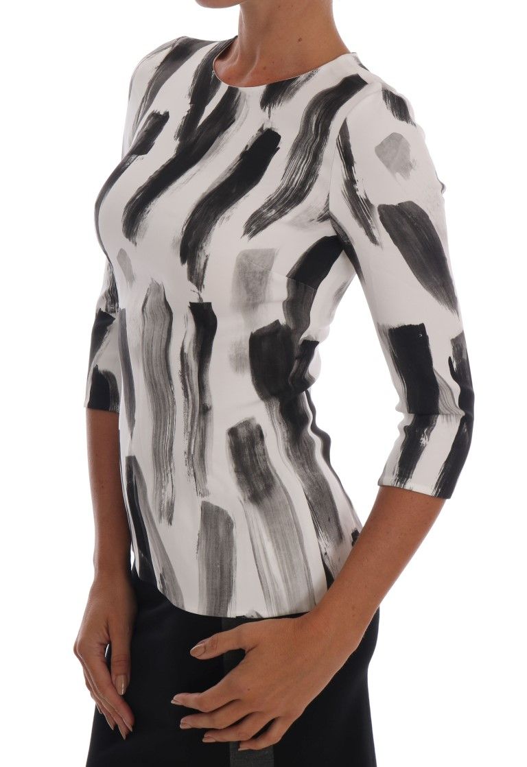 Striped Printed Blouse Women's Top - Dolce & Gabbana - Modalova