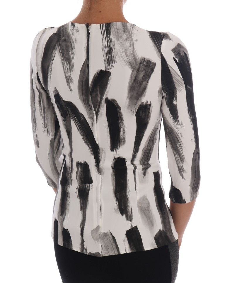 Striped Printed Blouse Women's Top - Dolce & Gabbana - Modalova